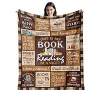 Vegas Book Lover Gifts, Bookworm Gifts, Gifts for Book Lovers Women/Men, Reading Gifts for Readers, Bookish Literary Gifts, Reading Blanket 150X130CM