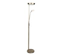 Vegas Combi Floor Lamp Uplight Dimmer Antique Brass