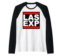 Vegas Expat Digital Nomad LAS EXP Abroad USA America Raglan Baseball Tee