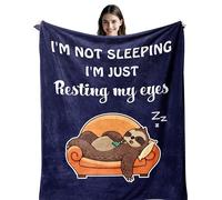 Vegas Gifts for Men, Birthday Gifts for Men, Dad/Grandad/Husband/Brother Birthday Gift, Personalised Funny Gift for Man Who Have Everything, Sloth Blanket 200X150CM