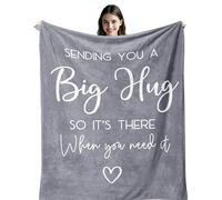 Vegas Gifts for Women/Men, Get Well Soon Gifts for Women/Men, Thinking of You Gifts, Sympathy Gift, Cheer Up Gifts for Woman/Man, Inspirational Get Well Gifts, Healing Hug Grey Blanket 150X130CM