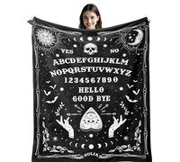 Vegas Ouija Board Blanket 150x130CM, Gothic Witchy Birthday Gifts for Women/Men, Gothic/Witchy Gifts, Halloween Christmas Decorations Gifts Blanket, Spooky Horror Skull Gifts, Ghost Hunting Equipment