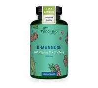 Vegavero D-Mannose Complex | 2000 mg Pure D-Mannose + Natural Vitamin C + Cranberry Extract | 100% Natural UTI Support | NO Additives and Lab-Tested | Vegan