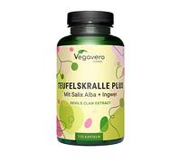 Vegavero Devil’s Claw | 4400 mg (8:1) Extract | NO Additives, Lab-Tested | with White Willow Bark & Ginger | Natural Joint Support | Harpagophytum with 2% Harpagoside | 120 Capsules | Vegan