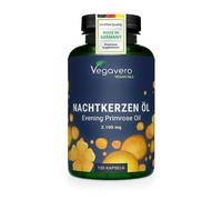 Vegavero Evening Primrose Oil | 2100 mg High Dose | Cold-Pressed | 120 Capsules | Omega-6 & 11% GLA | NO Additives | Lab-Tested | Vegan