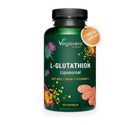 Vegavero L-Glutathione Complex | with Glycin, PureWay-C® Vitamin C Liposomal and MSM | NO Additives | Vegan | 90 Capsules