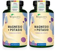 Vegavero Magnesium 2,000 mg + Potassium 2,083 mg | High Strength Citrate Forms | 180 Vegan Capsules | Electrolytes for Hydration & Recovery | 45 Day Supply (Pack of 2)