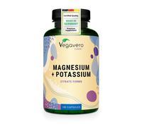 Vegavero Magnesium 2,000 mg + Potassium 2,083 mg | High Strength Citrate Forms |
