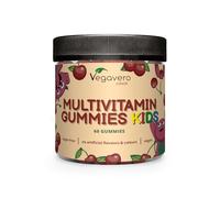 Vegavero Multivitamin Gummies for Kids | 100% Vegan | Children's Immune System Support | with Vitamin C, Zinc, Vitamin D3, B12 & More | Wild Berry Flavour | 60 Gums
