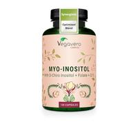 Vegavero Myo-Inositol & D-Chiro Complex | Complete Formula with CoQ10, Zinc, Vitamin B6, Chromium & Folate (Quatrefolic) | 40:1 Ratio | PCOS Supplement | NO Additives, Lab-Tested | Vegan