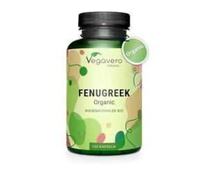 Vegavero Organic Fenugreek High Strength 2900 mg | Lactation Supplement | 4:1 Extract and Powder | 120 Capsules | Vegan