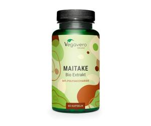 Vegavero Organic Maitake Mushroom 8500 mg | 17:1 Extract | 50% Polysaccharides | NO Additives, Lab Tested | 60 Capsules | Vegan