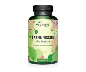Vegavero Organic STINGING Nettle 3600 mg | from 4:1 Root & Leaf Extracts | Blood Sugar Control, Joint Health, Prostate Health | NO Additives | Urtica Dioica | 120 Capsules | Vegan