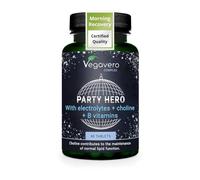 Vegavero Party Hero | Natural Recovery Supplement | 60 Tablets | Electrolyte and Vitamin Rebound | Choline Bitartrate Liver Protection* | Vegan