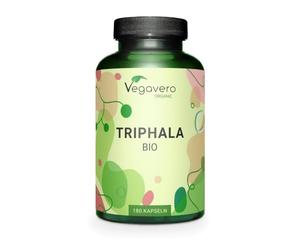 Vegavero Pure Triphala Powder Organic 1300 mg | 180 Capsules (3 Month Supply) | NO Additives, Lab-Tested | Ayurveda Products | Gut Health Supplements & Immune System Booster | Vegan