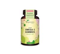 Vegavero Vegan Omega 3 Gummies | Sugar-Free | No Fishy Taste | Algae Oil DHA & EPA | 250 mg per Gummy | Lab-Tested | 60 Gummies