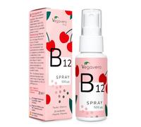 Vegavero Vitamin B12 Spray | Vegan Methylcobalamin | 120 Days | Natural Cherry Flavour | 500 µg per Day | Liquid Travel Size