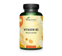 Vegavero Vitamin B3 Nicotinamide 500 mg | Flush Free Niacinamide | NO Additives, Lab-Tested | 180 Capsules | Vegan
