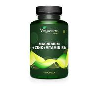 Vegavero ZM+ Supplements | Zinc + Magnesium + Vitamin B6 | Improved Absorption of Zn Aspartate + Citrate | Muscle Growth | for Men and Women | Vegan