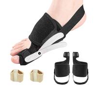 VEGCOO 1 Pair Bunion Corrector with 2 Pcs Big Toe Separators, Adjustable Bunion Splint Big Toe Straightener for Day Night Support, Toe Corrector with Built-in Support Aluminum Strip for Women Men