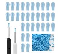 VEGCOO 100pcs Ear Cleaner Replacement Tips, Silicone Ear Spoon Tips, Otoscope Replacement Tips for Ear Camera Earwax Cleaning Accessories for Teens Adults