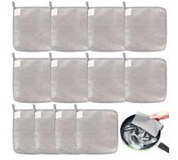 VEGCOO 12 Pcs Three-layer Hangable Wire Dishwashing Rags, 20x20cm Reusable Wire Dishwashing Rags, Non Scratch Wire Cleaning Cloths for Kitchen, Dish, Sink, Stove Top (12)