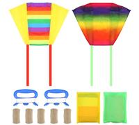 VEGCOO 2 PCS Pocket Kite, Small Pocket Kite Kites For Children Kites For Kids Ages 4-8 Easy To Fly Kite Suitable For Beginners Outdoors