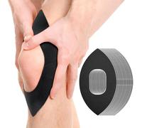 VEGCOO 20 Pcs Precut Kinesiology Tape Knee, Precut Self-Adhesive Knee Tapes for Knee Pain, Breathable Comfortable Anti-Friction Knee Tape for Stability Support (25×14.3 cm) (20 Pcs/Black)