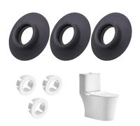 VEGCOO 3 Pack Flush Valve Seal Compatible with Ideal Standard, Replacement Flush Valve Seal & Clip for Ideal Standard Armitage Shanks SV01967, SV93467, EV98167 (Black)