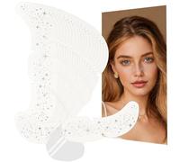 VEGCOO Glitter Freckles Face Tattoo, 20pcs Multichrome Holographic Sparkle Face Glitter Speckles Patches, Waterproof Metallic Cute Star Temporary Tattoo Stickers Makeup Festival Rave Accessories