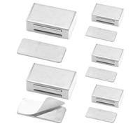 VEGCOO Magnetic Door Catch, Door Magnets Stainless Steel No-Drill Self-Adhesive Cupboard Magnets for Kitchen Cabinets Shoe Cabinets, Wardrobes Sliding Doors (6 Pcs/4 cm)