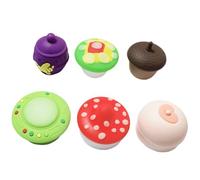 Vegcorn 5ml UFO Silicone Wax Concentrate Containers Mushroom Pinecone Honeypot Non-stick Jars (6)