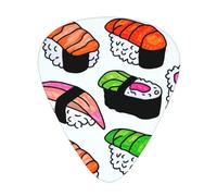 Vegen-Vegetable-Sushi 12 Pack Guitar Picks With 3 Thicknesses And Storage Box, Abs Plectrums For Electric Bass Guitar Players