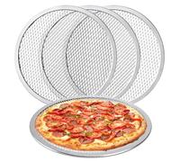 Vegena 4 Pack 12 Inch Aluminum Pizza Screen, Non-Stick Round Pizza Tray, Mesh Tray for Oven, Reusable Baking Sheet with Holes for Crispy Crust, Ideal for Home and Restaurant Use