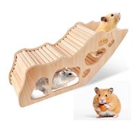 Vegena Climbing Ladder Hamster House Hamster Wooden House Hamster Hide for Hamster House Guinea Pig Wooden Climbing Toy for Hamster Gerbil Chinchilla