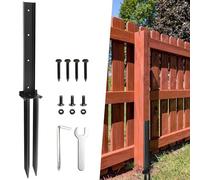 Vegena Fence Post Repair Kit, Heavy Duty Fence Repair Kit, Fixer Anchor Ground Spike, Metal Fence Post Nails for Reinforcement & Tilting/Broken Posts