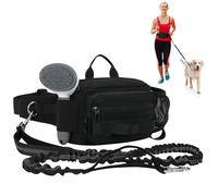 Vegena Hands Free Dog Lead Running Belt with Waist Belt, Anti Pull Dog Running Lead, Adjustable Reflective Bungee Dogs Leash for Medium And Large Dogs
