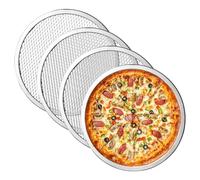 Vegena Pizza Tray Mesh Pizza Screen, 4PCS 12In Pizza Trays for Oven Non Stick, Pizza Pan Round Pizza Oven Trays, Aluminum Pizza Screen, Pizza Mesh Baking Trays Net for Oven Home Restaurant