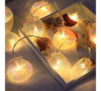 Vegena Shell Fairy Lights, LED Fairy Lights Indoor/Outdoor 4.5m 30 LEDs Warm White, Battery Operated 8 Modes, Beach Theme Decorative String Lights