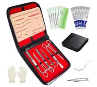 Vegena Suture Practice Pad - Complete Suture Practice Kit, 3-Layer Silicone Skin with Tools & Carry Case, Skin Suture Pad for Training and Practice of Medical, Nurses and Veterinarian