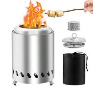 Vegena Tabletop Fire Pit, Smokeless Fire Pit with Stand, Mini Table Top Firepit, Portable Tabletop Firepit, Stainless Steel Small Fire Bowl Camping Stove for Camping Outdoor Patio Garden Picnic