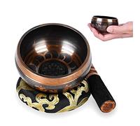 Vegena Tibetan Singing Bowls Meditation Set: Large Set of 3 Pcs with Bowl and Silk Cushion Mallet, Sound Healing for Meditation, Yoga, Chakra, Gifts