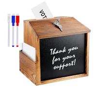Vegena Wood Suggestion Box with Lock and Slot, Comment Ballot Box, Countertop Wall Mounted Charity Collection Donation Boxes, Lockable Suggestion Boxes for Office, Customer Center, School