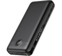 VEGER 30000mAh L30 Portable Power Bank, 20W USB-C PD Fast Charging, High Capacity External Battery Pack with Multiple USB Ports, Black W3008