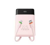 VEGER Power Bank Fast Charging 10000mAh,Portable Charger Built in Cables