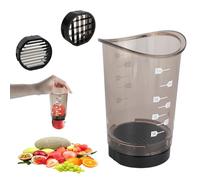 Vegetable and Fruit Slicer Cup - Detachable Vegetable and Fruit Slicer, 3 Types of Cutting Blade Molds, Safe and Efficient Strawberry Cutter, Grape Cutter, Multifunctional Chopper