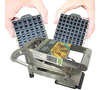 Vegetable and Potato Chip Cutter - Professional Grade Stainless Steel French Fry Chipper with Interchangeable Blades. Slice Spuds, Fruit, Veg into Finger Sticks with Ease. By Taylors Eye Witness …