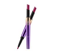 Vegetable Box Wooden Lipstick Durable Lipstick Matt Waterproof Long Pen Head Velvet Pencil with Lip 1 Double 2 Liner Lipstick (O, One Size)