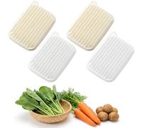 Vegetable Brush Set, 4 Pcs Potato Scrubber Brushes For Fruits And Vegetables, Soft Bristle Veggie Brush Silicone Reusable Cleaning Tools For Potatoes, Carrots, And Lotus Root