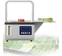 Vegetable Bundling Machine, 260W Smart Sensor Strapping Machine for Fresh Produce, 1.5s Rail Speed, Adjustable Force, Self-Diagnosis, Compact Design